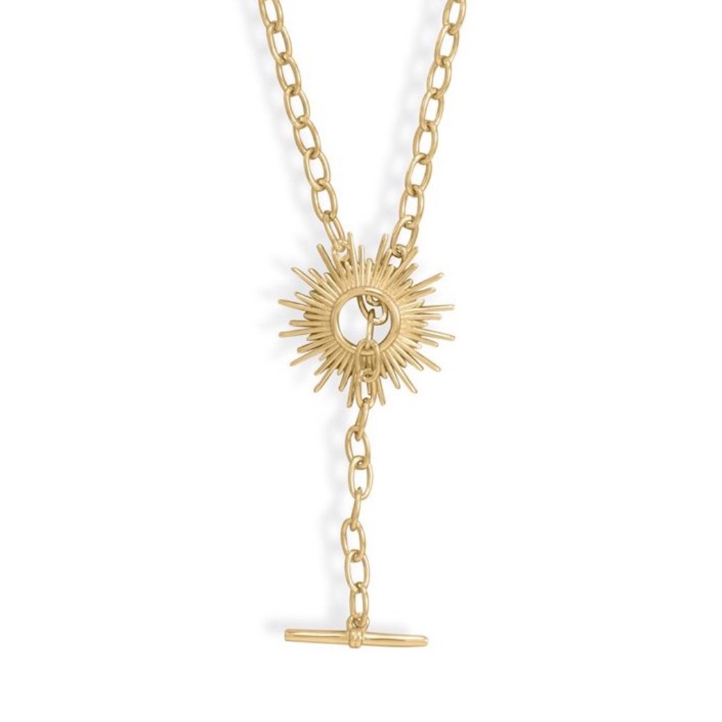 New! Sunburst Toggle Necklace